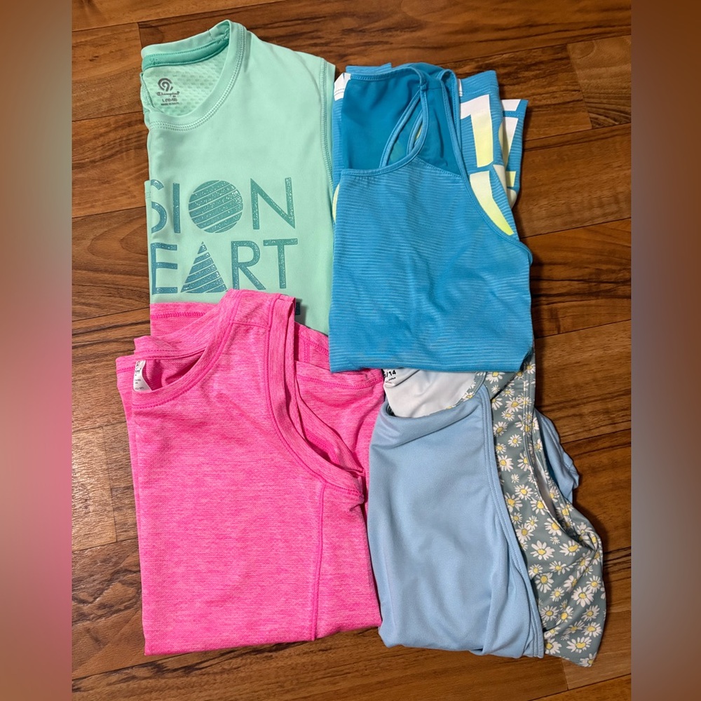 BUNDLE of 4 Girls Athletic Tanks